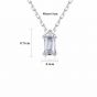 Geometry CZ Baguette 925 Sterling Silver Necklace