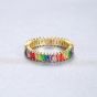 Colorful CZ Rainbow 925 Sterling Silver Ring