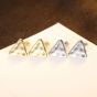 Simple Geometry Irregular Triangle 925 Sterling Silver Stud Earrings