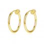 Minimalism Circle Loop 925 Sterling Silver Huggie Hoop Earrings