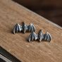Retro Flying Bats 925 Sterling Silver Studs Earrings (Single Piece)
