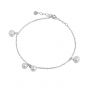 White Natural Cultured Pearl 925 Sterling Silver Foot Anklet