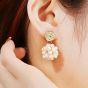 Boucles d'oreilles pendantes en argent sterling 925 avec perles pour femmes