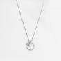 Party CZ Crescent Moon Star 925 Sterling Silver Necklace