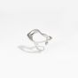 Fashion Irregular Hollow Rhombus 925 Sterling Silver Adjustable Ring