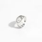 Женское круглое регулируемое кольцо из стерлингового серебра 925 пробы с натуральным жемчугом