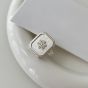 Geometry Incomplete Flowers 925 Sterling Silver Adjustable Ring