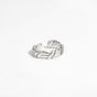 Fashion Irregular Weave 925 Sterling Silver Adjustable Ring