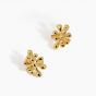Chunky Jewelry Electroforming Lady's Casual Irregular Fireworks S999 Sterling Silver Luxury Stud Earrings