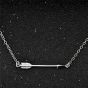 Белая купидонская стрела Истинная любовь Модные 925 ожерелье из стерлингового серебра