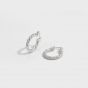 Simple Twisted 925 Sterling Silver Hoop Earrings
