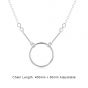 White Gold Circle Necklace