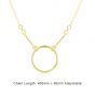 Yellow Gold Circle Necklace