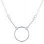 White Gold Circle Necklace