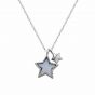 Holiday CZ Shell Star 925 collar de plata esterlina