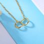 Hollow Infinite ∞ 925 Sterling Silver Choker Necklace