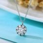 Simple Round CZ 925 Sterling Silver Necklace