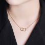 Hollow Infinite ∞ 925 Sterling Silver Choker Necklace