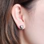 Cute Mini Heart 925 Sterling Silver Hoop Earrings