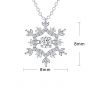 Мода подарок снег цветок белый CZ 925 стерлингового серебра ожерелье