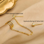 Boucles d'oreilles pendantes en argent sterling 925 avec chaîne de perles de mode