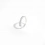Anniversary CZ Heart Stacker 925 Sterling Silver Adjustable Ring