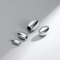 Oval Loose Charm Caps Spacer Beads DIY Jewelry Making 925 Sterling Silver Beads Caps