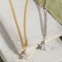 New CZ Star Curb Chain 925 Sterling Silver Necklace