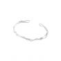 Simple Oval Twist Knot Hinged 925 Sterling Silver Open Bangle
