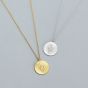 Modern Snake Animal Round Coin 925 Sterling Silver Necklace