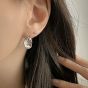 Holiday Irregular Geometry Stones 925 Sterling Silver Stud Earrings