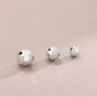Fashion Round Football Shape 925 Sterling Silver DIY Spacer Bead Caps