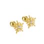Holiday Christmas CZ Snowflake 925 Sterling Silver Stud Earrings