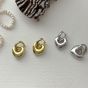 Anniversary Heart Women 925 Sterling Silver Hoop Earrings