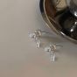 New Irregular Bow-knot 925 Sterling Silver Stud Earrings