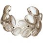 Fashion Irregular Oval Bubbles 925 Sterling Silver Adjustable Ring