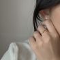 Cute Mini Girl Flowers 925 Sterling Silver Stud Earrings/Ring