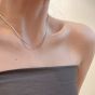 Fashion Twisted Rope Chain 925 Sterling Silver Necklace Rhodium