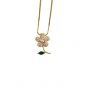 Holiday Micro Setting CZ Flower 925 Sterling Silver Necklace