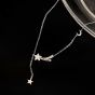 Girl CZ Star Meteor Y Shape 925 Sterling Silver Necklace