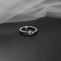 Party CZ Crescent Moon Star 925 Sterling Silver Adjustable Ring