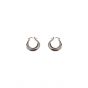 Simple Cute Huggie Circle 925 Sterling Silver Hoop Earrings
