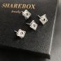 Fashion Poker Spade Diamonds Clubs Heart A 925 Sterling Silver Stud Earrings