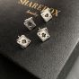 Fashion Poker Spade Diamonds Clubs Heart A 925 Sterling Silver Stud Earrings