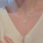 Sweet CZ Bow-Knot Drop Tassels 925 Sterling Silver Necklace