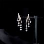 Fashion CZ Meteor Shower 925 Sterling Silver Dangling Earrings