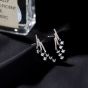 Fashion CZ Meteor Shower 925 Sterling Silver Dangling Earrings