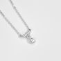 Hot CZ Waterdrop Simple S999 Sterling Silver Necklace