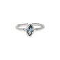 Elegant Irregular Crystal 925 Sterling Silver Adjustable Ring