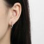 Office CZ Knot C Shape Twisted 925 Sterling Silver Hoop Earrings